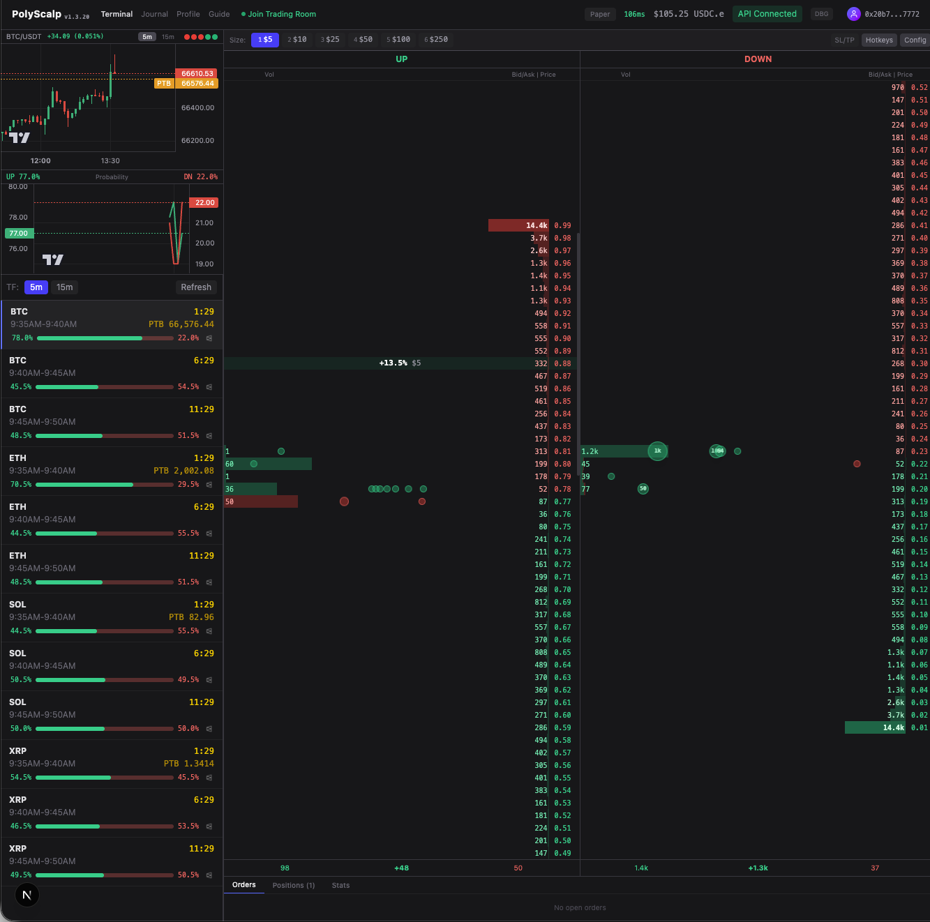 PolyScalp Terminal Interface